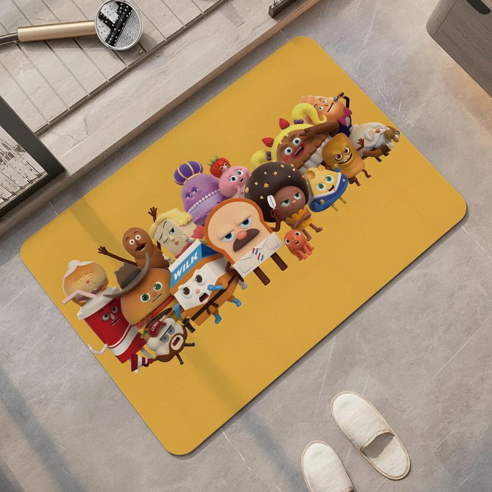 Quick Dry Diatomite Bath Mat - Cartoon B-Bread B-Barbershop Bodenmatte aus Diatomeenerde,
