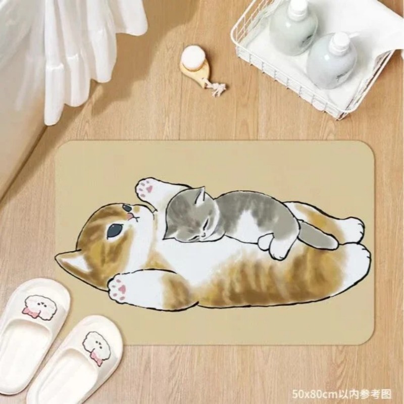 VIKAMA Cartoon-Katzen Diatomee – Quick Dry Diatomite Bath Mat Bewertung und Preis