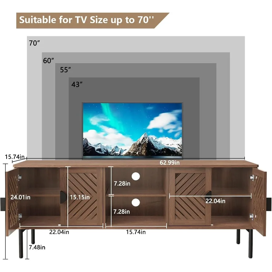 63 TV-Ständer für das Wohnzimm – Storage & Organization Bewertung und Preis