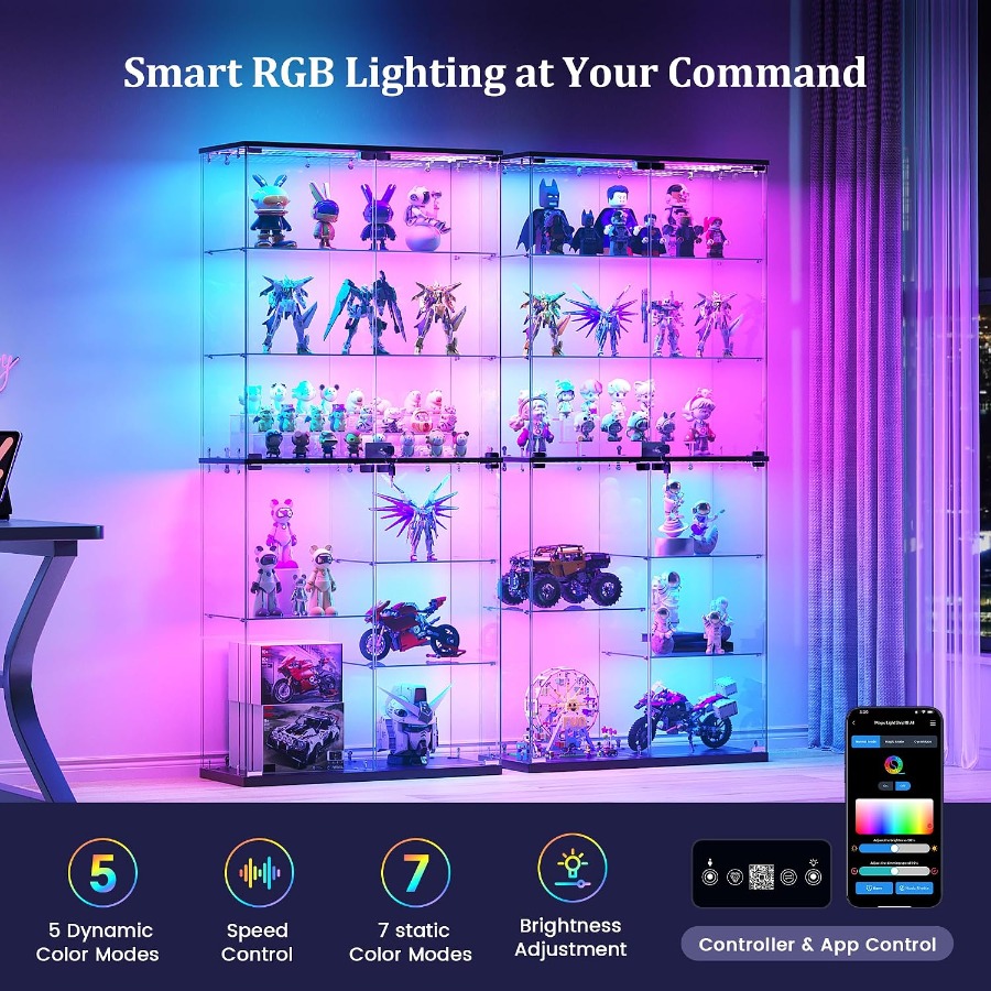 Vitrine aus Vollglas für Samml – Lighting Bewertung und Preis