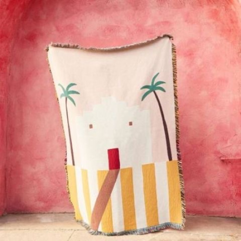 Pastellrosa Desert Adobe Wurfd – Boho Throw Blanket Fringe Bewertung und Preis