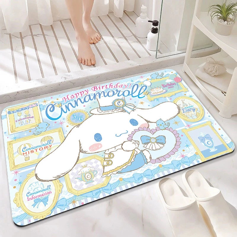 2026 Neue Kuromi Ausgestanzte  – Quick Dry Diatomite Bath Mat Bewertung und Preis